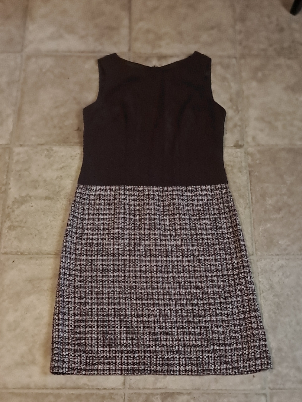 Rabbit Rabbit Rabbit Professional Brown/Pink Tweed Dress Size 12 Business Office